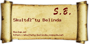 Skultéty Belinda névjegykártya